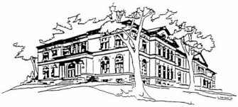 Line drawing of Andrew Carnegie Free Library & Music Hall